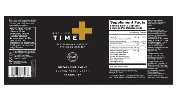 Nuchido Time+ Supplements