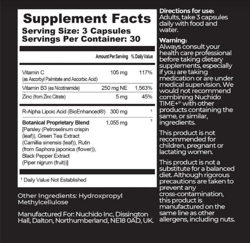Nuchido Time+ Supplements